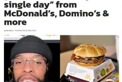 外国麦当劳吃瓜女