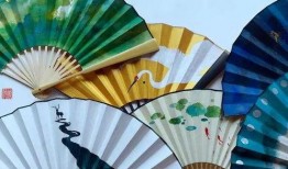 扇子绘画丙烯吃瓜呀,尽享夏日吃瓜时光