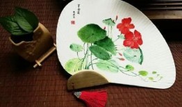 扇子绘画丙烯吃瓜呀,尽享夏日吃瓜时光